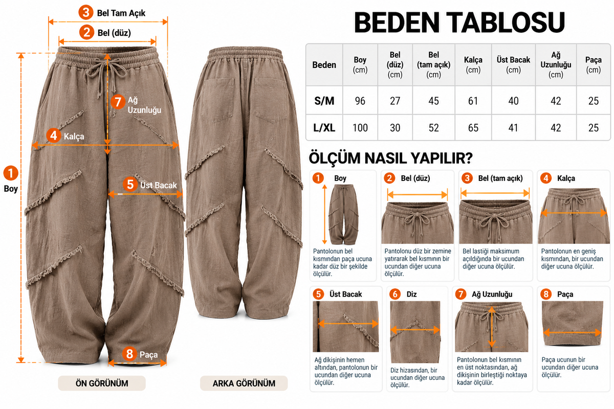 Kahverengi Püsküllü Pantolon