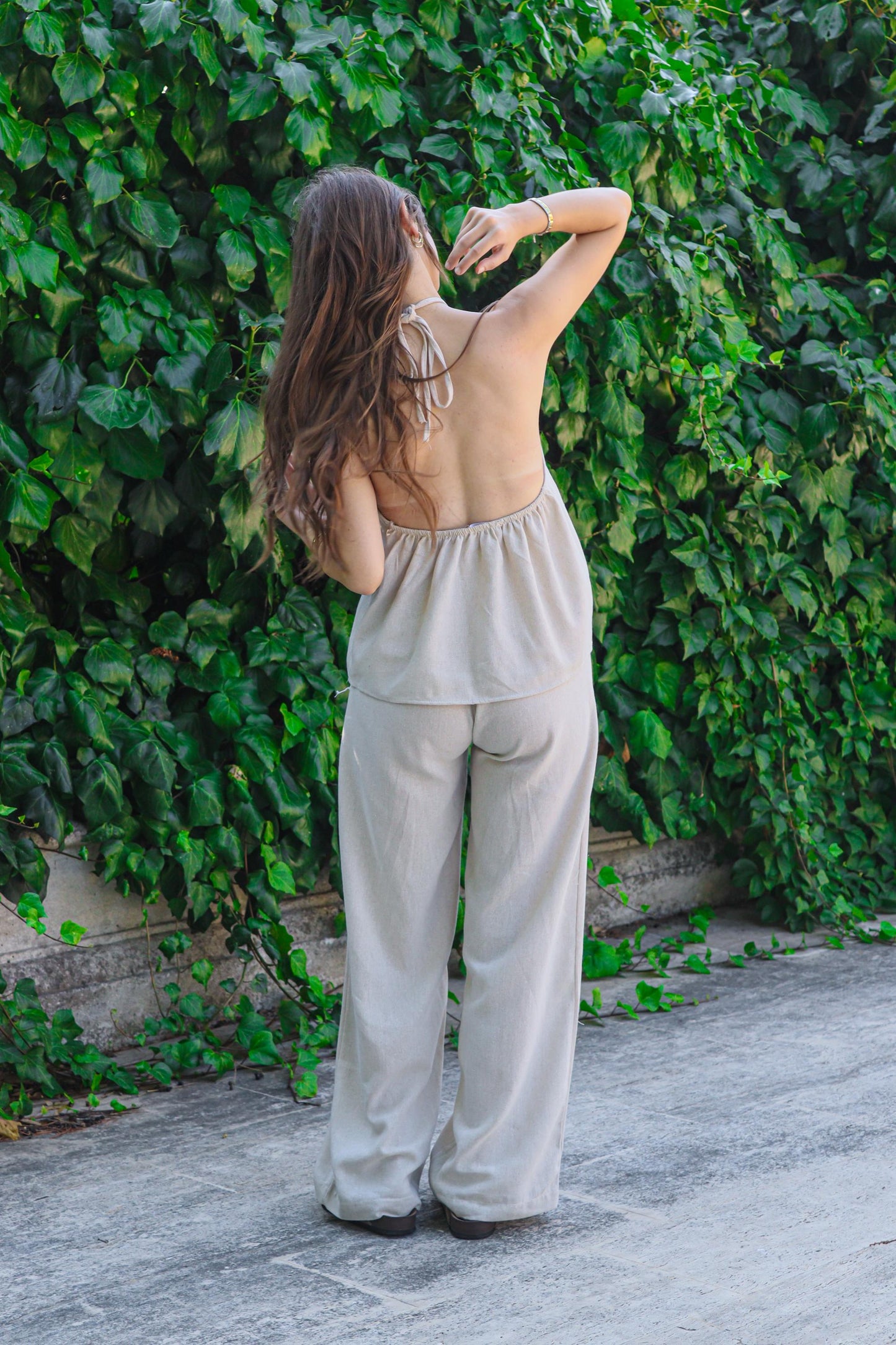 Boho Cotton linen Wide Leg Pants 100% Natural V-Cut Baggy Fit | Handmade Hippie Trousers | Skin-Friendly | Breathable Bohemian Clothing
