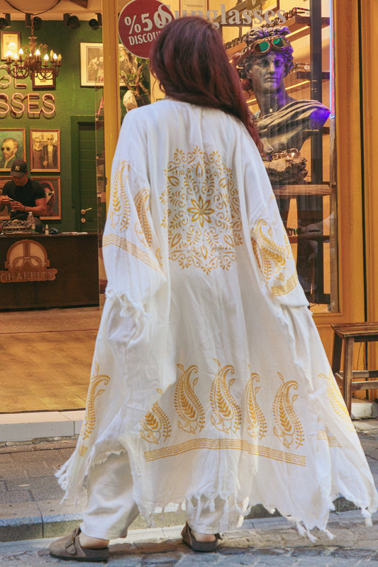 Solara Desenli Bohem Kimono
