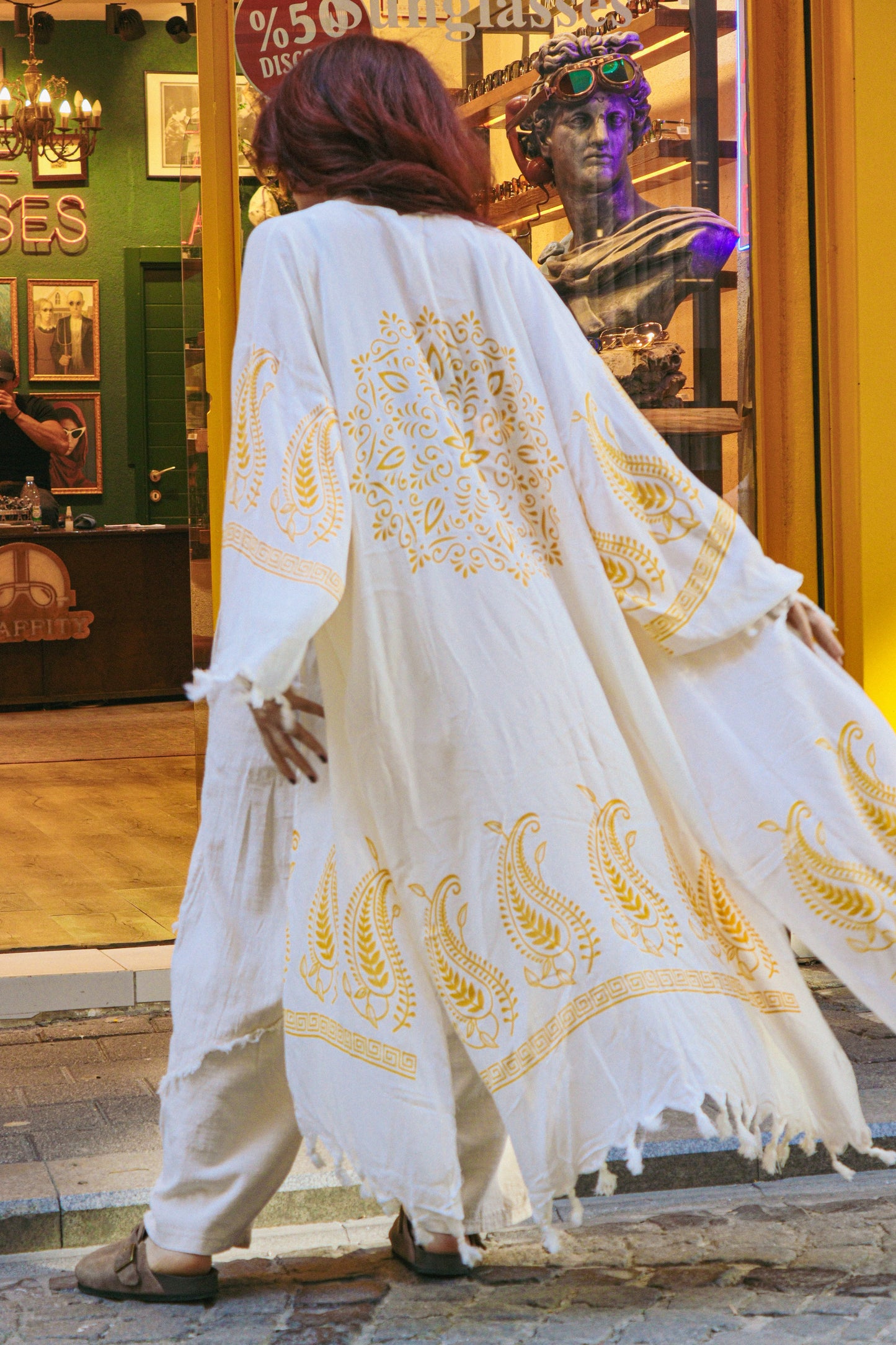 Solara Desenli Bohem Kimono