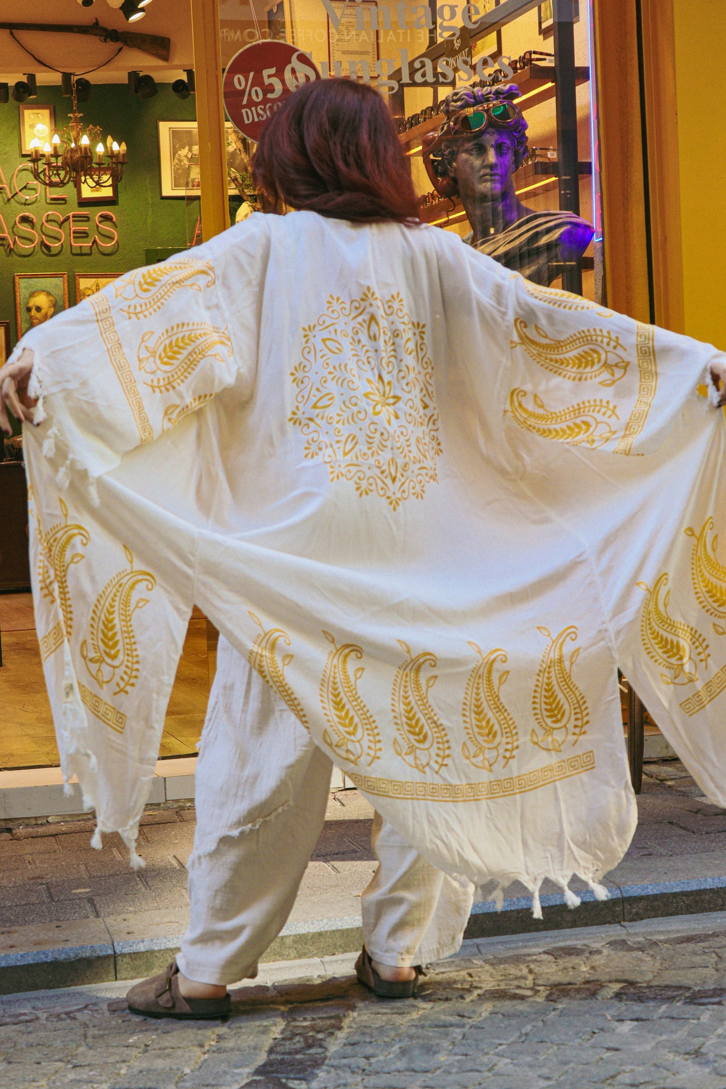 Solara Desenli Bohem Kimono