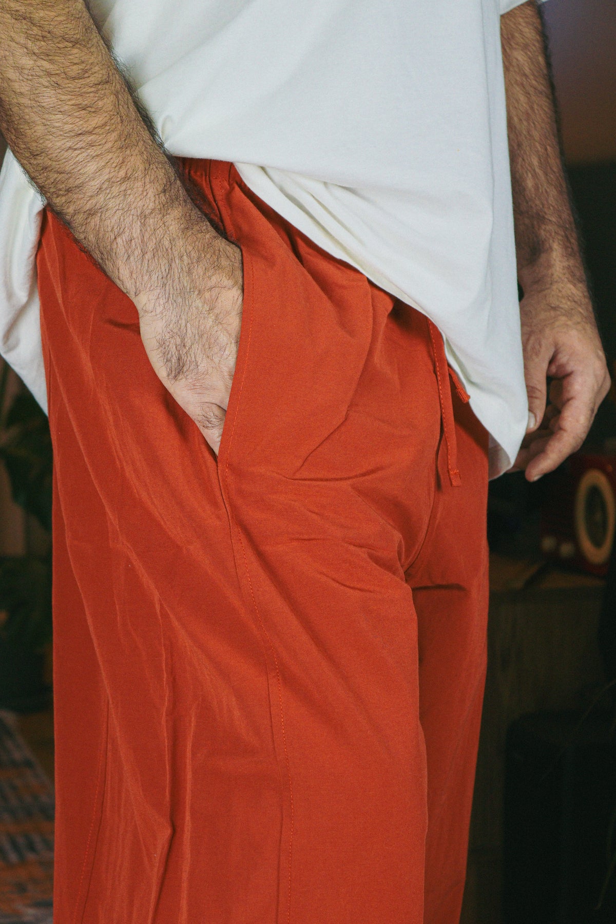 Turuncu Geniş Paça Pantolon
