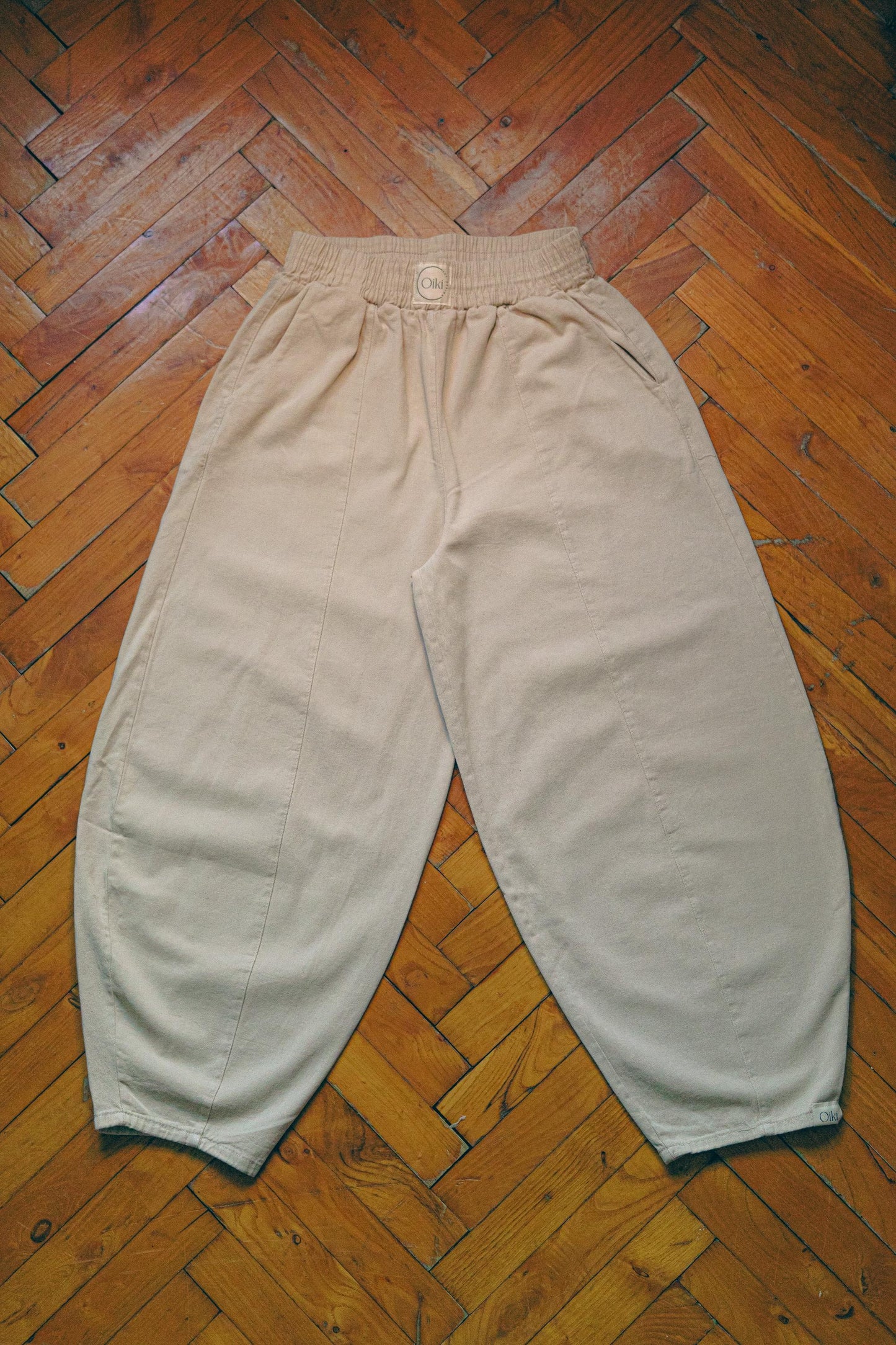Cream Linen Balloon Pants- Boho Baggy Pants for Women- Relaxed Fit Trousers- Natural Linen Look-Bohemian Minimalist Summer Outfit