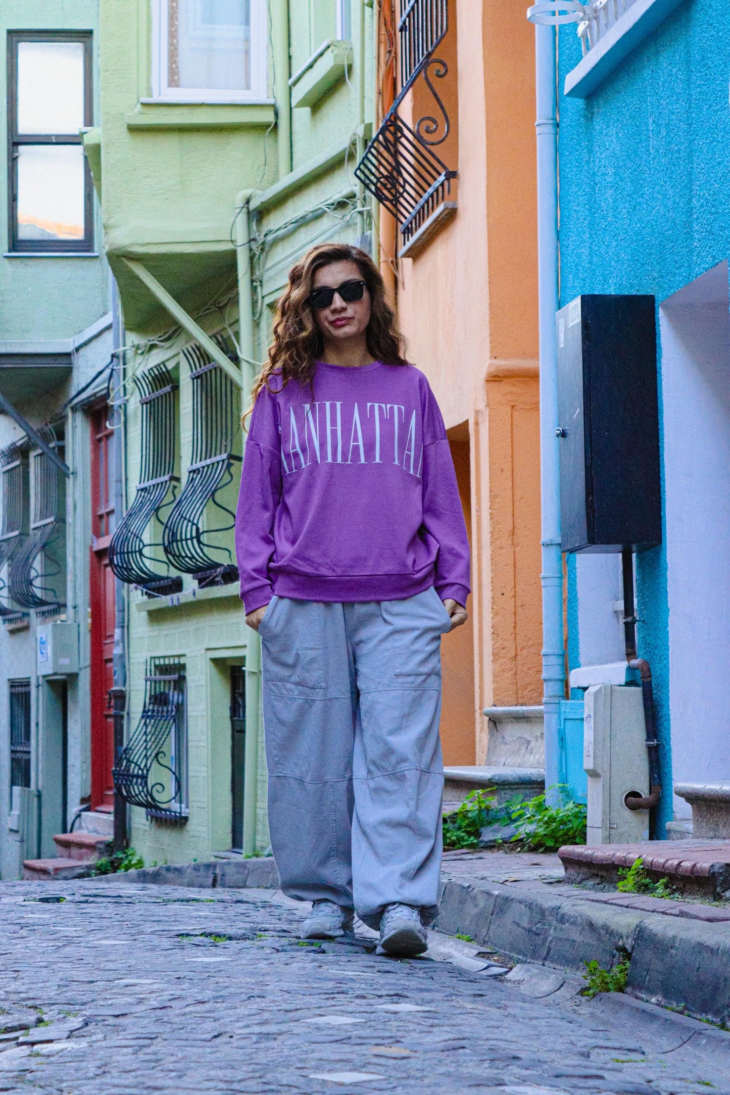 Baggy Pants Women Men - Stone Grey Wide Leg Drawstring Trousers - Unisex Streetwear Cotton Pants- Y2K Trap Style - Boho Urban Lounge