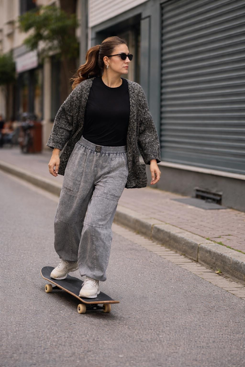 Unisex Baggy Pants - Stone Grey Wide Leg Drawstring Trousers - Unisex Streetwear Cotton Pants- Y2K Trap Style - Boho Urban Lounge