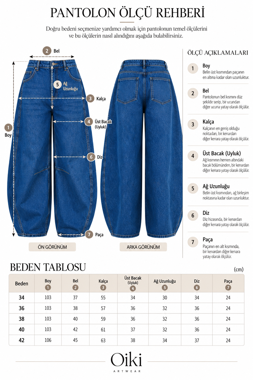 Mavi Kot Balloon Baggy Pantolon