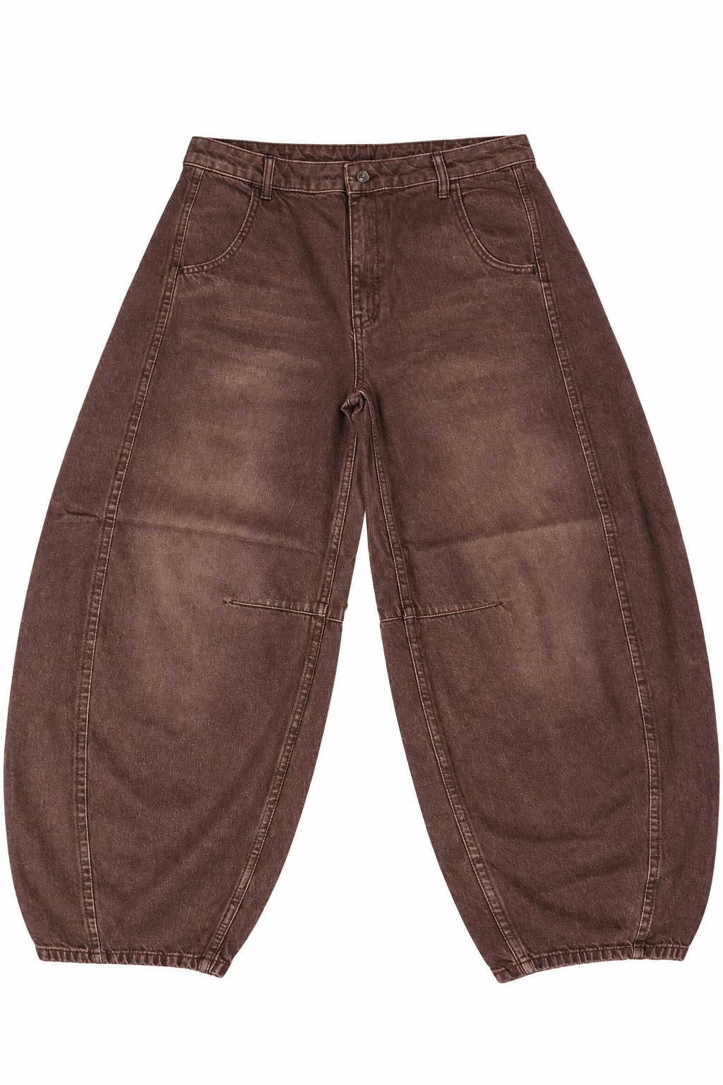 Kahverengi Balloon Baggy Kot Pantolon