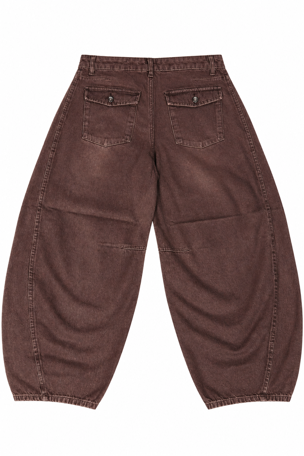 Kahverengi Balloon Baggy Kot Pantolon